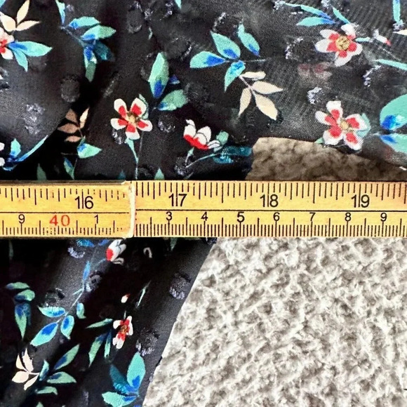 La Maison Talulah Dress Womens Medium Tiered Swiss Dot Ruffle Sheer Lace Aplique - Picture 3 of 16